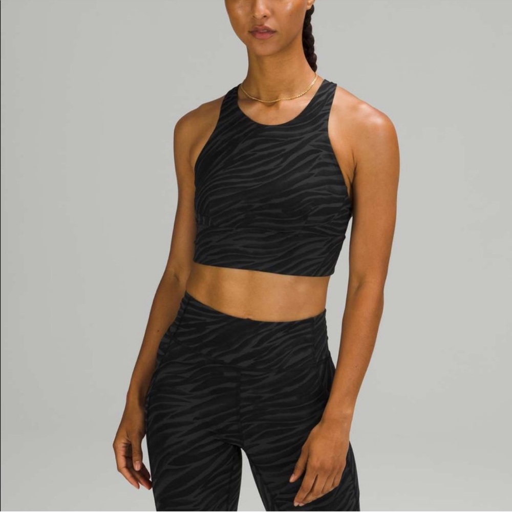 NWOT Lululemon Wunder Train Longline Bra Tiger Size:6 🐅 - Picture 2 of 10